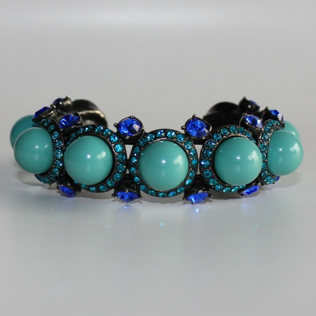 Lanvin 'Bahia' Blue Fluorescent Crystal Bracelet
